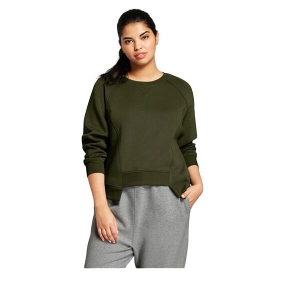 Hunter for Target Cropped Hunter Green Sweatshirt Size M - Picture 4 of 5